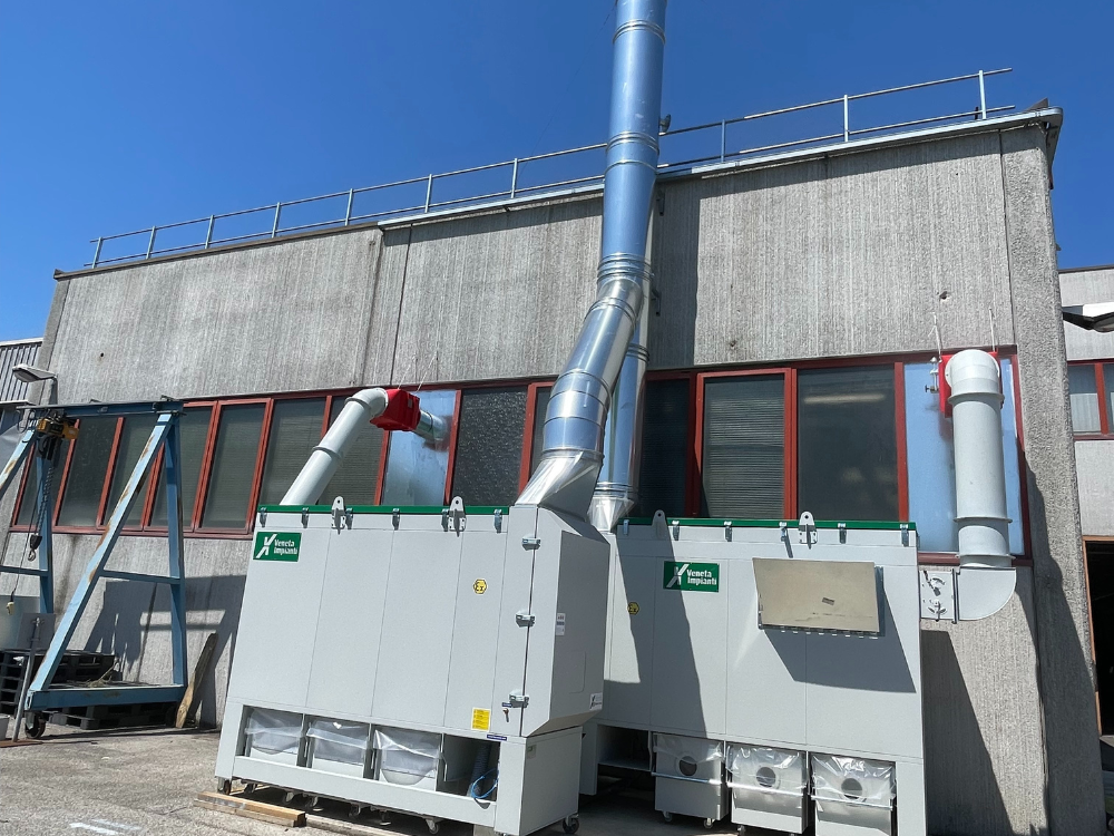 Impianto filtrazione polvere e aria